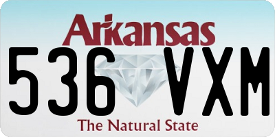 AR license plate 536VXM