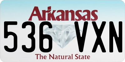 AR license plate 536VXN