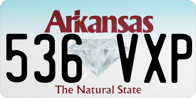 AR license plate 536VXP