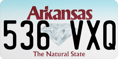 AR license plate 536VXQ