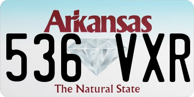 AR license plate 536VXR