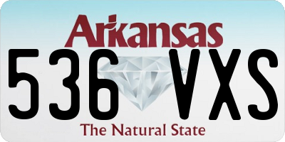 AR license plate 536VXS