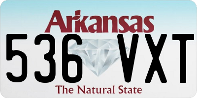 AR license plate 536VXT