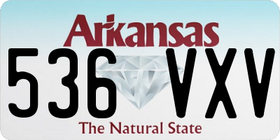 AR license plate 536VXV