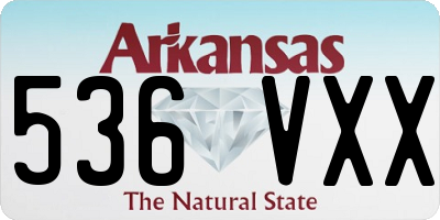 AR license plate 536VXX