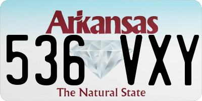AR license plate 536VXY