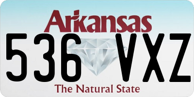 AR license plate 536VXZ