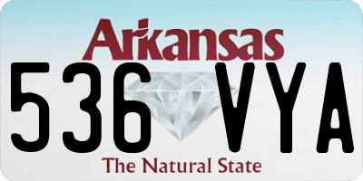 AR license plate 536VYA