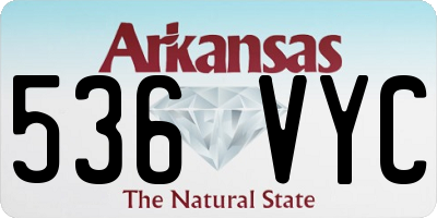 AR license plate 536VYC