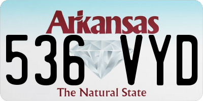 AR license plate 536VYD
