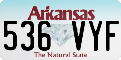 AR license plate 536VYF