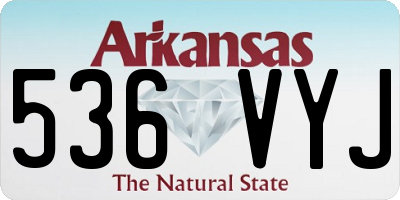 AR license plate 536VYJ