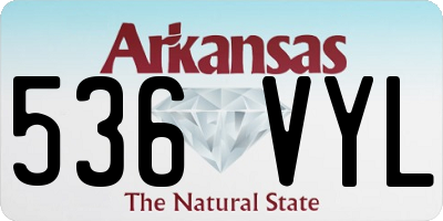 AR license plate 536VYL