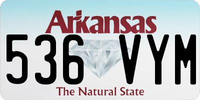 AR license plate 536VYM