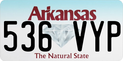 AR license plate 536VYP