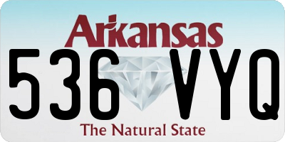 AR license plate 536VYQ