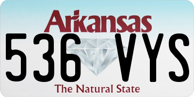 AR license plate 536VYS
