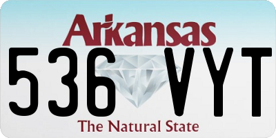 AR license plate 536VYT
