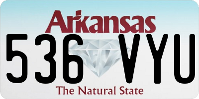 AR license plate 536VYU