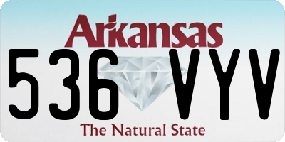 AR license plate 536VYV