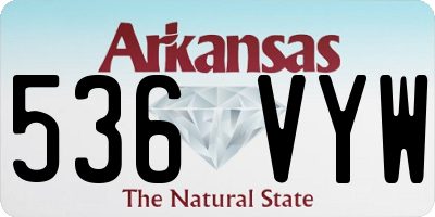 AR license plate 536VYW