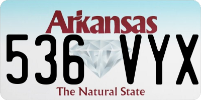 AR license plate 536VYX