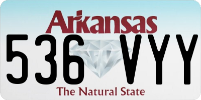 AR license plate 536VYY
