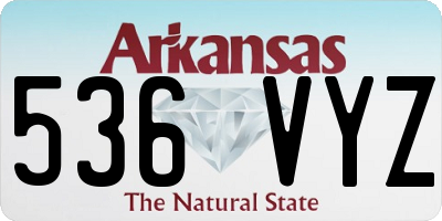 AR license plate 536VYZ