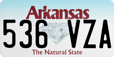 AR license plate 536VZA