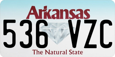AR license plate 536VZC
