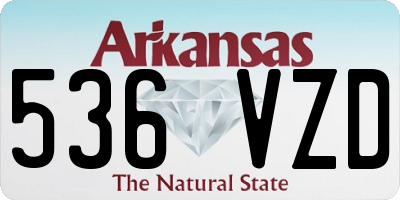 AR license plate 536VZD