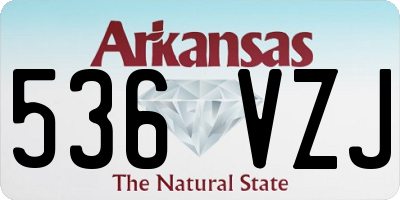 AR license plate 536VZJ