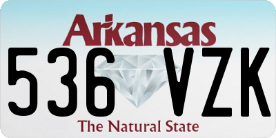 AR license plate 536VZK