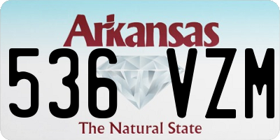 AR license plate 536VZM