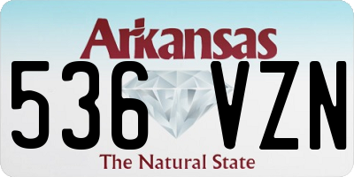 AR license plate 536VZN