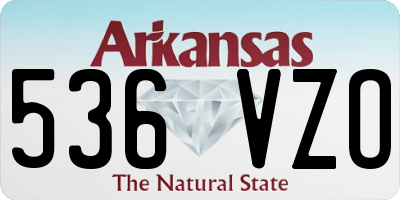 AR license plate 536VZO