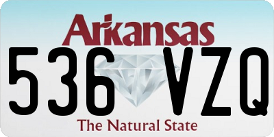 AR license plate 536VZQ