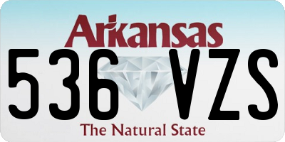 AR license plate 536VZS