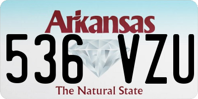 AR license plate 536VZU