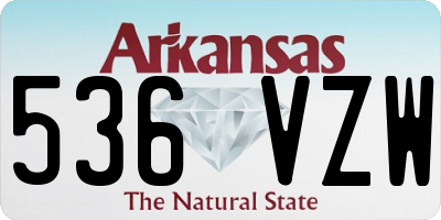 AR license plate 536VZW