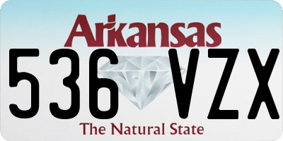 AR license plate 536VZX
