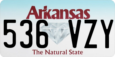 AR license plate 536VZY