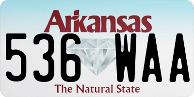 AR license plate 536WAA