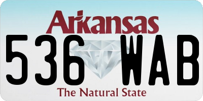 AR license plate 536WAB