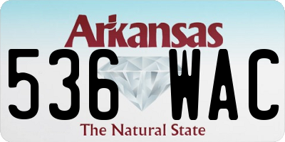 AR license plate 536WAC