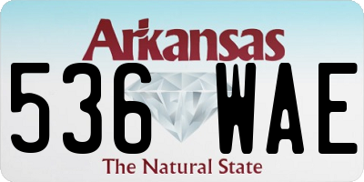 AR license plate 536WAE