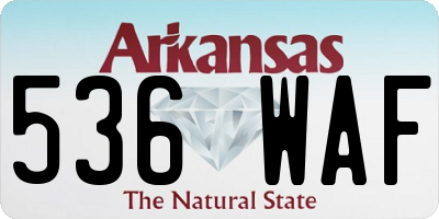 AR license plate 536WAF