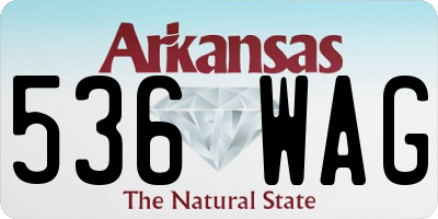AR license plate 536WAG