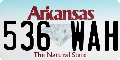 AR license plate 536WAH