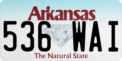 AR license plate 536WAI